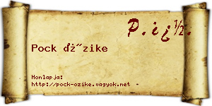 Pock Őzike névjegykártya